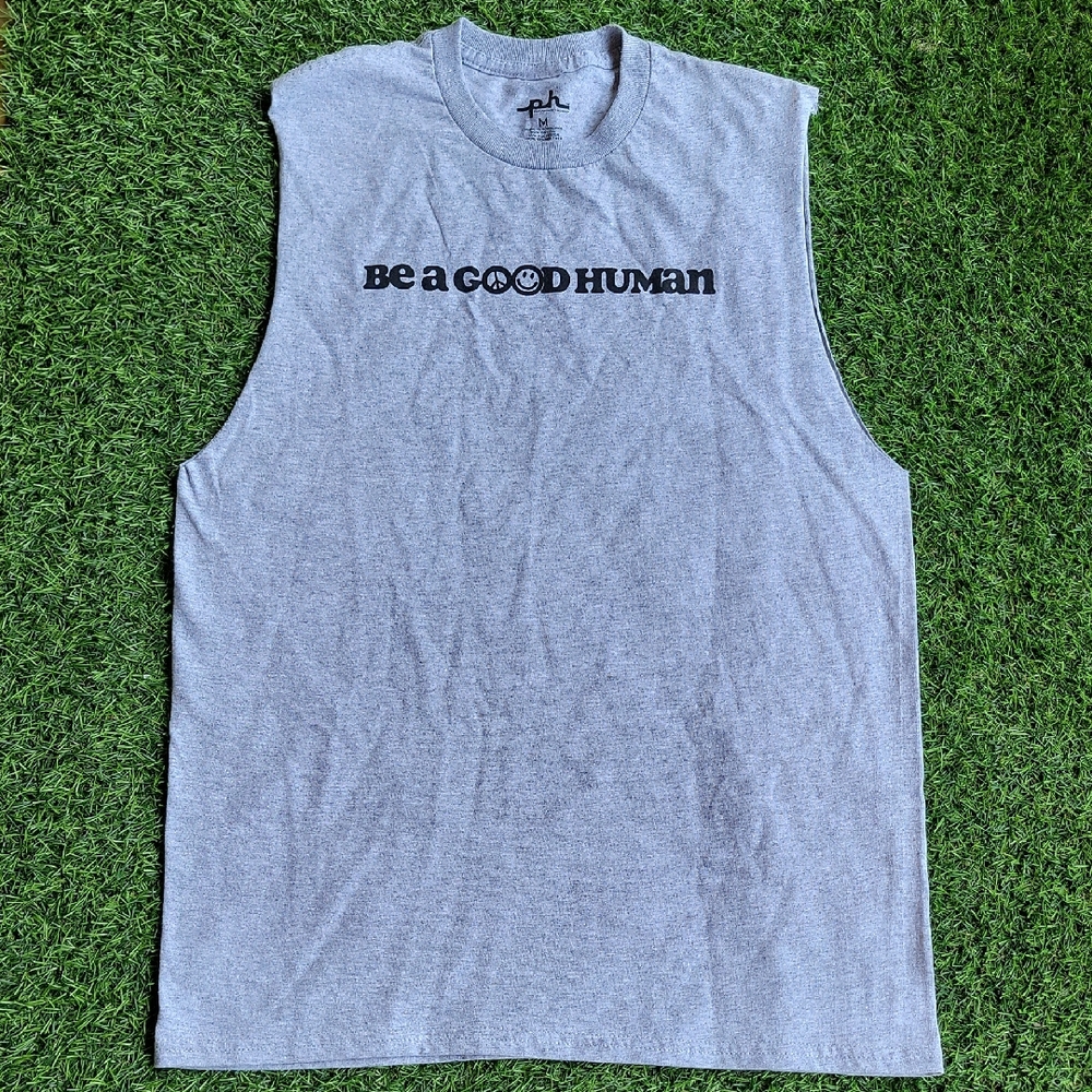 Graphic Tee Heather Gray Be A Good Human Size Medium